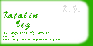 katalin veg business card