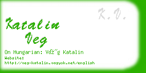 katalin veg business card
